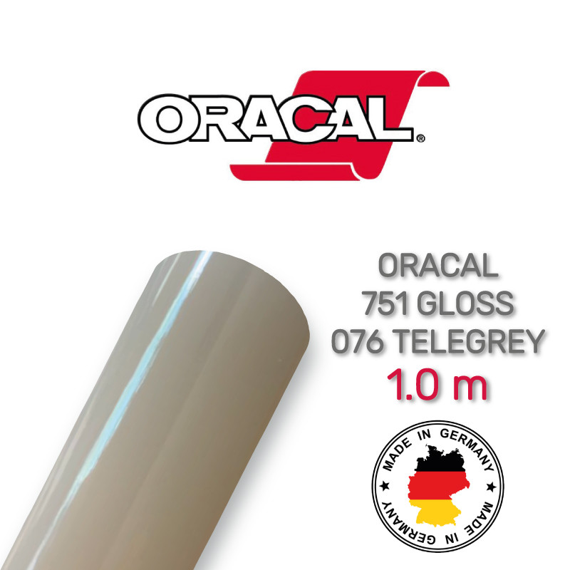 Oracal 751 076 Gloss Telegrey 1 m (Сіра глянцева плівка)