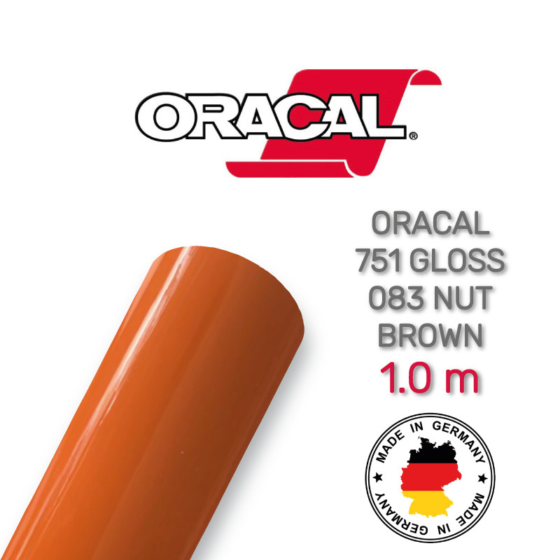 Oracal 751 083 Gloss Nut Brown 1 m (Орєхово-коричнева глянцева плівка)