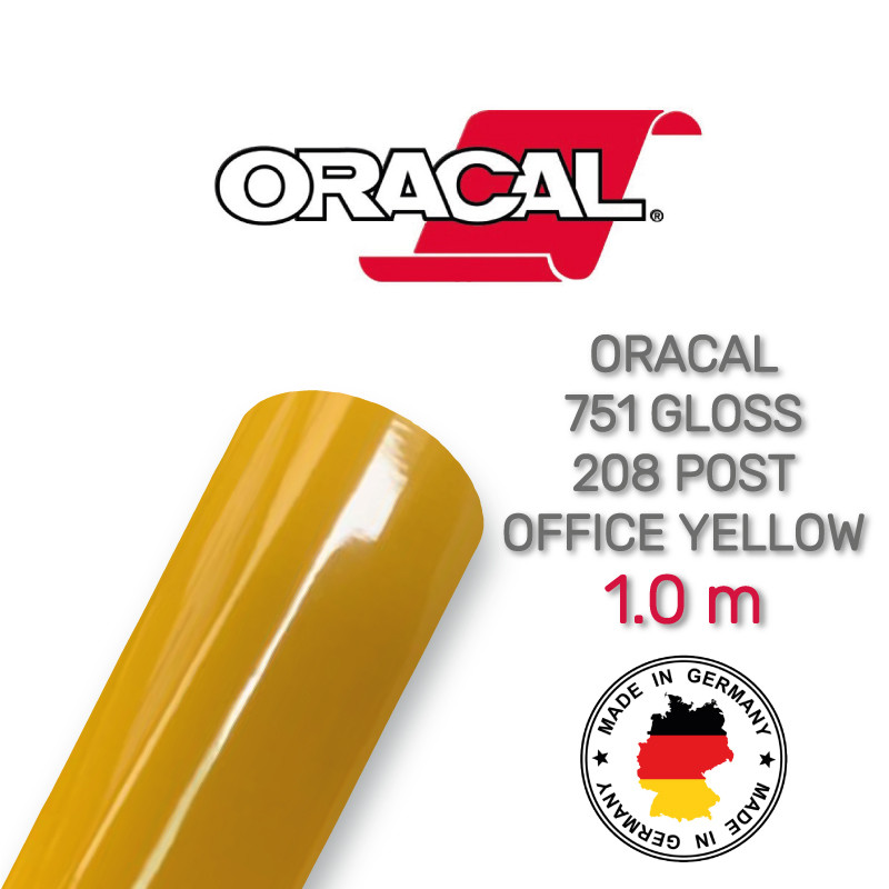 Oracal 751 208 Gloss Post Office Yellow 1 m (Жовта поштова глянцева плівка)
