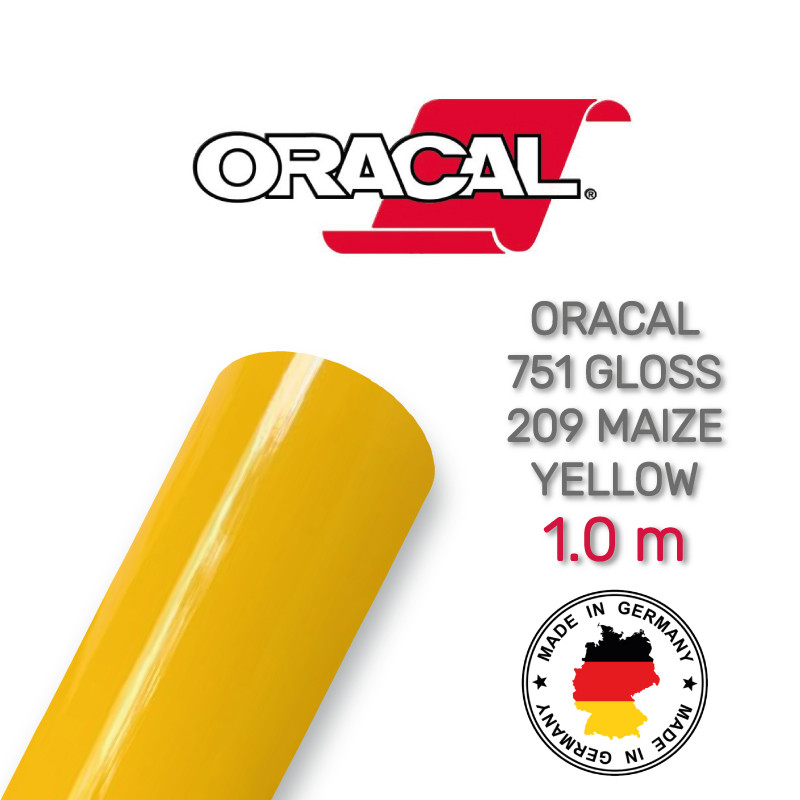 Oracal 751 209 Gloss Maize Yellow 1 m (Кукурудзяно-жовта глянцева плівка)