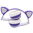 Bluetooth навушники з вушками Cat VIV-23M дитячі Фіолетові Накладні безпровідні навушники, фото 7