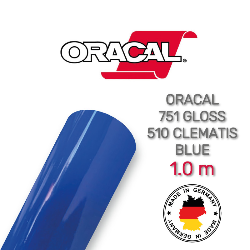 Oracal 751 510 Gloss Clematis Blue 1 m (Клематисовая синя глянцева плівка)