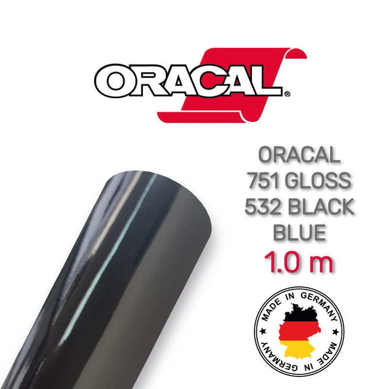 Oracal 751 532 Gloss Black Blue 1 m (Темно-синя глянцева плівка)