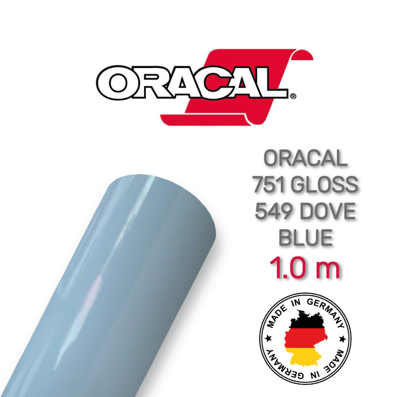 Oracal 751 549 Gloss Dove Blue 1 m (Сиза синя глянцева плівка)