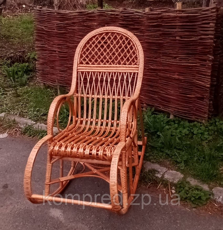 Крісло гойдалка плетене з лози Ажур Kompred kors11, фото 1