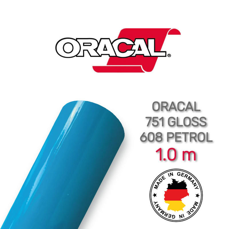Oracal 751 608 Gloss Petrol 1 m (Бензинова глянцева плівка)
