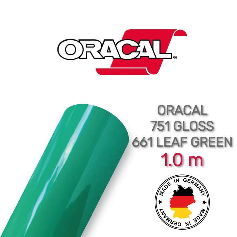 Oracal 751 661 Gloss Leaf Green 1 m (Листяная-зелена глянцева плівка)