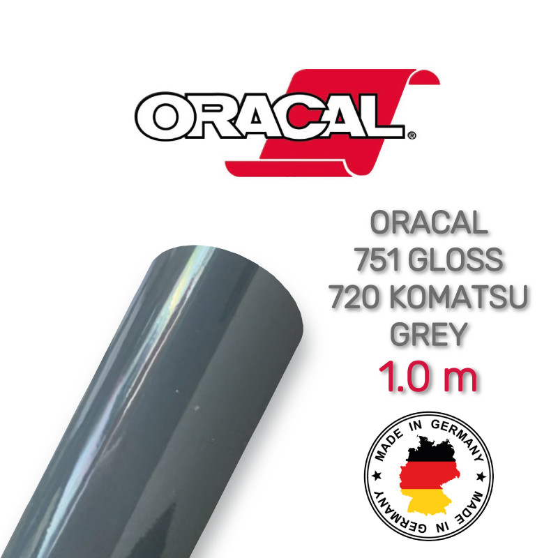 Oracal 751 720 Gloss Komatsu Grey 1 m (Сіра-комацу глянцева плівка)
