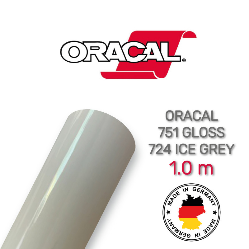 Oracal 751 724 Gloss Ice Grey 1 m (Крижана-сіра глянцева плівка)