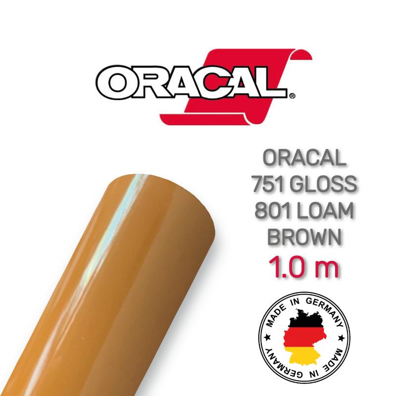 Oracal 751 801 Gloss Loam Brown 1 m (Глиняно-коричнева глянцева плівка)