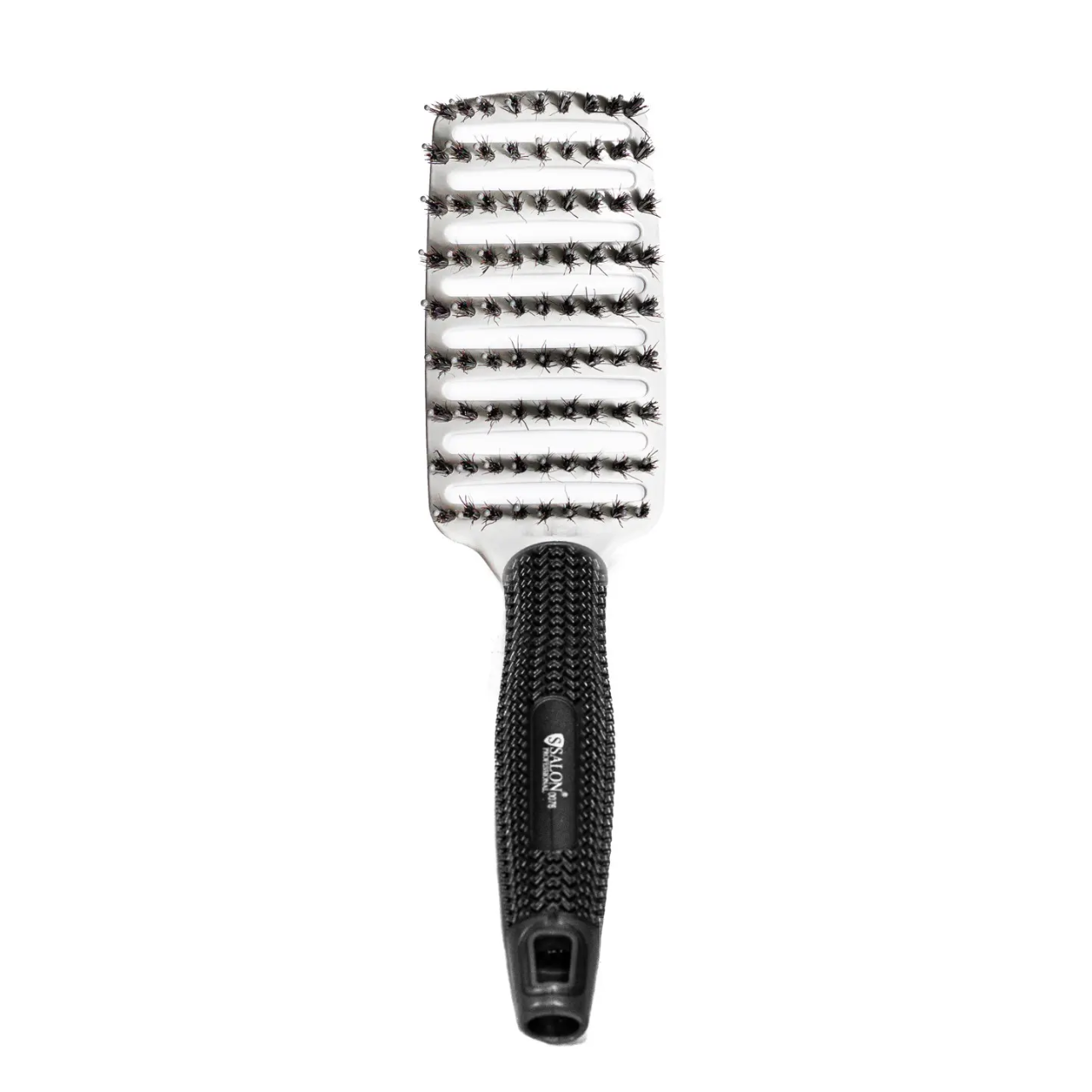 Щітка для волосся масажна продувнаяSalon Professional з ворсом вигнута  0076B