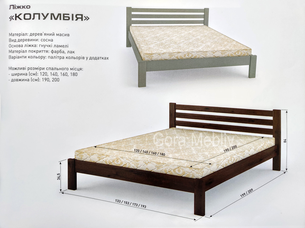 Кровать деревянная "Колумбия" 160х200 - купить по лучшей цене в ...