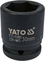 Головка торцевая шестигранная ударная 3/4" (М= 30 мм/L= 53 мм) YATO YT-1080 (Польша)