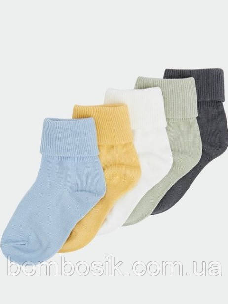 Шкарпетки для хлопчика Dunnes набір 5 пар, 0-6м (11-14)