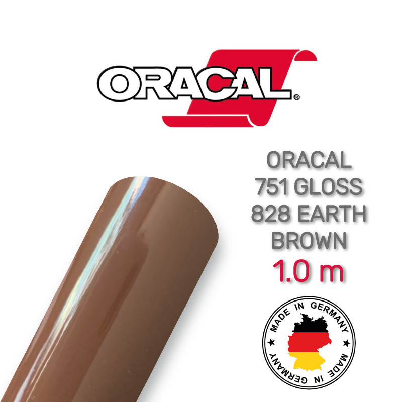 Oracal 751 828 Gloss Earth Brown 1 m (Земляно-коричнева глянцева плівка)