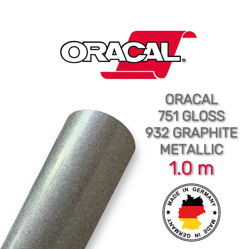 Oracal 751 932 Gloss Graphite Metallic 1 m (Графітово-металева глянсова плівка)