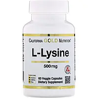 Л-лизин Сalifornia Gold Nutrition L-Lysine 500 mg 60 капс