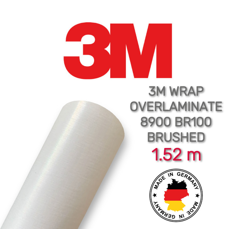 Прозора матова плівка під неполірований метал 3M Wrap Overlaminate 8900 BR100 Brushed 1.524 м