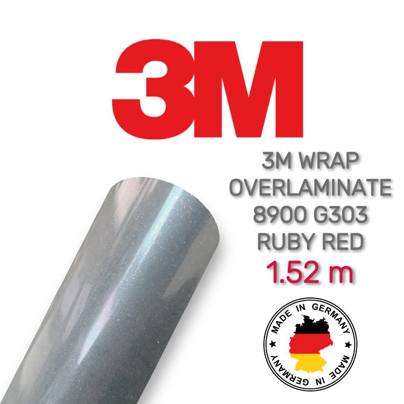Прозора глянцева плівка з рубіново-червоним напиленням 3M Wrap Overlaminate 8900 G303 Ruby Red 1.524 м