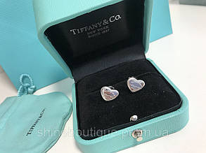 Сережки подушки тіффані сердечка гвоздики топ
