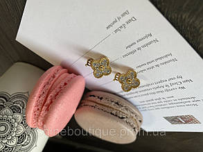 Сережки Van cleef конюшина ван кліф англійська замочок топ