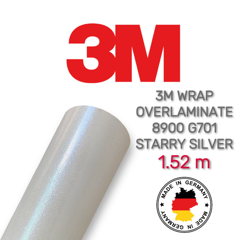Прозора глянсова плівка з сріблястим напиленням 3M Wrap Overlaminate 8900 G701 Starry Silver 1.524 м