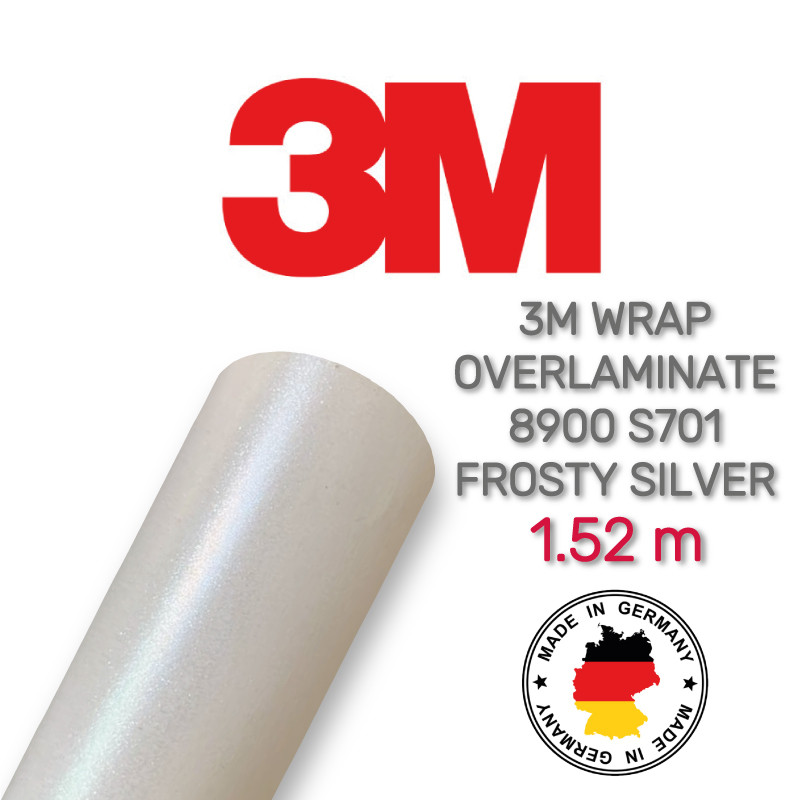 Прозора глянсова плівка з морозним напиленням 3M Wrap Overlaminate 8900 S701 Frosty Silver 1.524 m