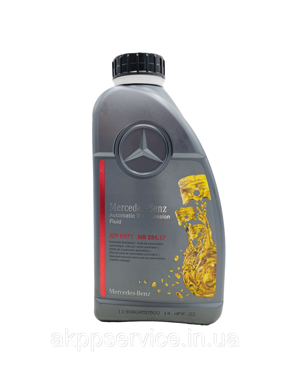 Олива трансмісійна 1л Mercedens - Benz ATF D971 MB236.17 A002989060312 Original, фото 1