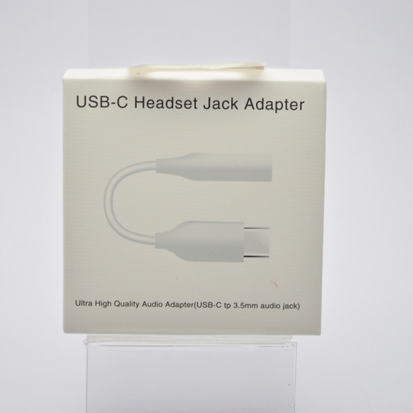 AUX перехідник JH-048 Type-C -3.5 mm Білий