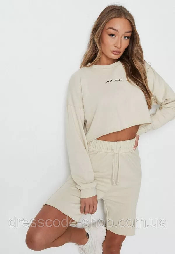 Костюм жіночий літній трикотажний Missguided Бежевий