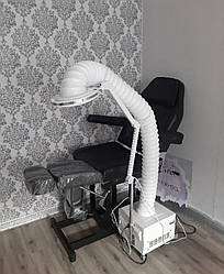 Потужна витяжка для підлоги пилосос для манікюру педикюру FUSION з лампою LED і фільтром педикюрна витяжка