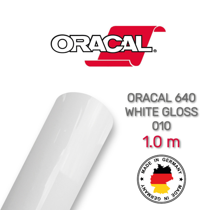 Oracal 640 White Gloss 010 1 m (біла глянсова плівка)