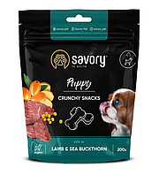 Savory Puppy хрумкі ласощі для цуценят для здорового росту 200 г (ягня і обліпиха)