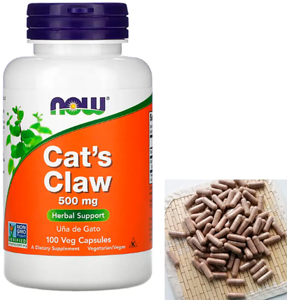 Котячий кіготь NOW Cats Claw 500 mg 100 кап, фото 2