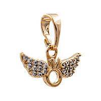 Підвіска "Колечко з крилами" лимонна позолота