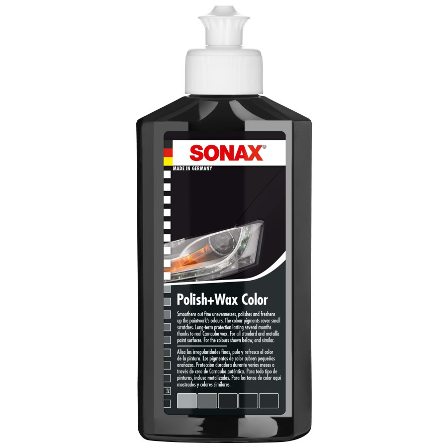 Поліроль із воском Sonax Polish & Wax Color NanoPro 250 мл чорний