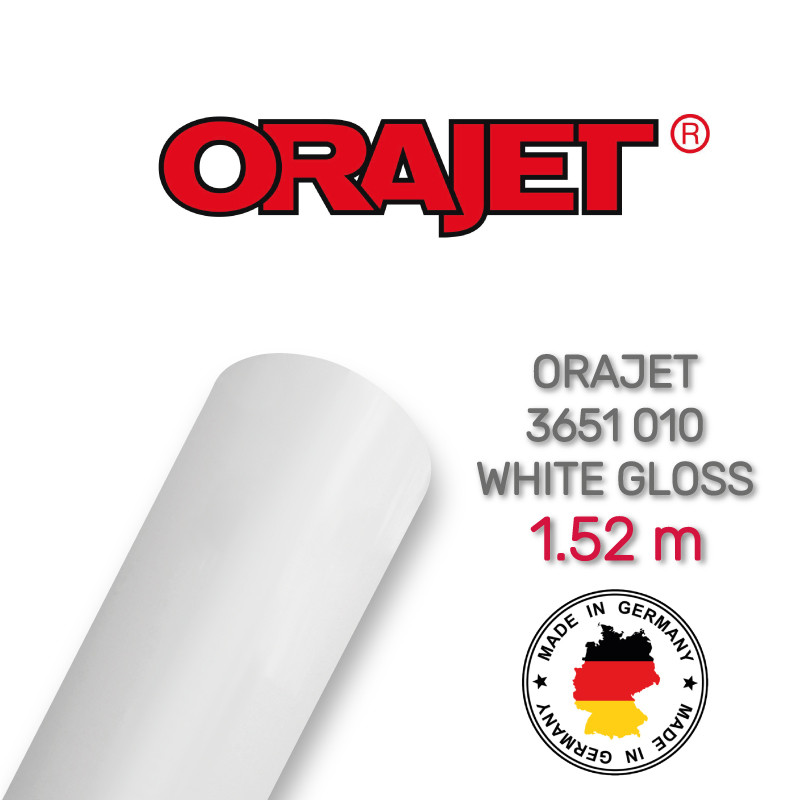 Orajet 3651 010 White Gloss — біла полімерна плівка для друку 1.52 m