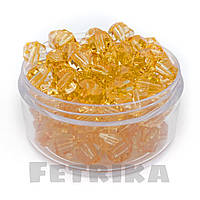 Намистини пластикові прозорі круглі, 10 мм, світло-жовтий, 10 шт.