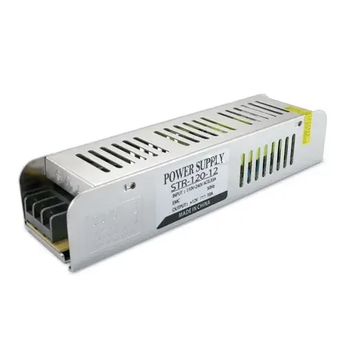 Блок живлення 12V, 120W, 10А, металевий корпус, IP20, STR-120-12