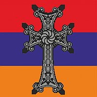 Схема для вышивки бисером ,, Армянский Крест Хачкар ( с серым ),,