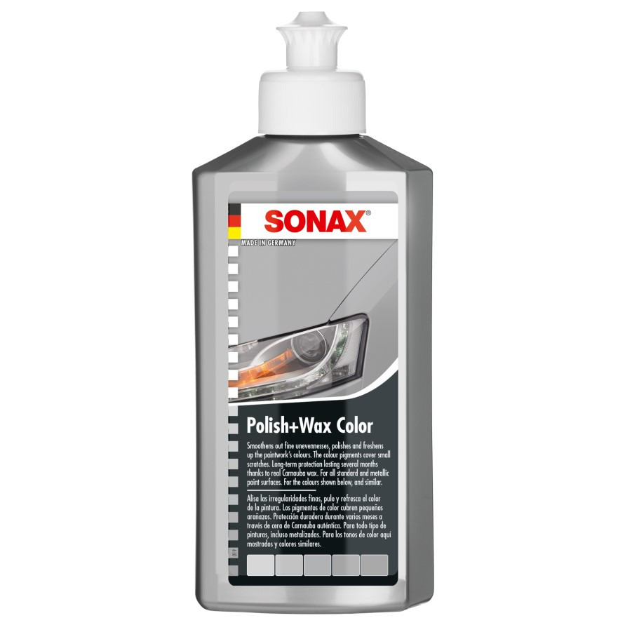 Поліроль із воском Sonax Polish & Wax Color NanoPro 250 мл сірий