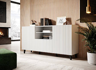 Комод 2Д1Ш у вітальню, спальню Pafos 150 білий матовий Cama meble