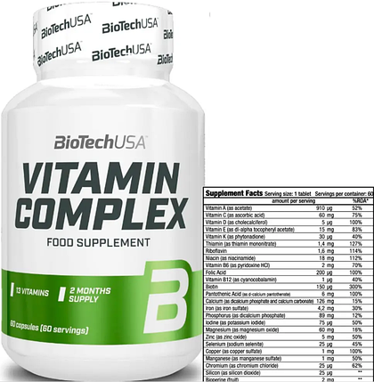 Мультивітамінні комплекси BioTech Vita Complex 60 таб, фото 2