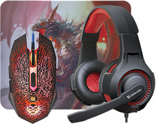 Комплект провідний Defender DragonBorn MHP-003 (black/red)