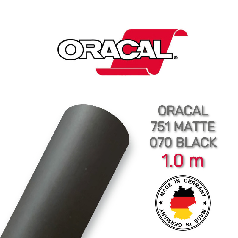 Oracal 751 070 Matte Black 1 m (Чорна матова плівка)