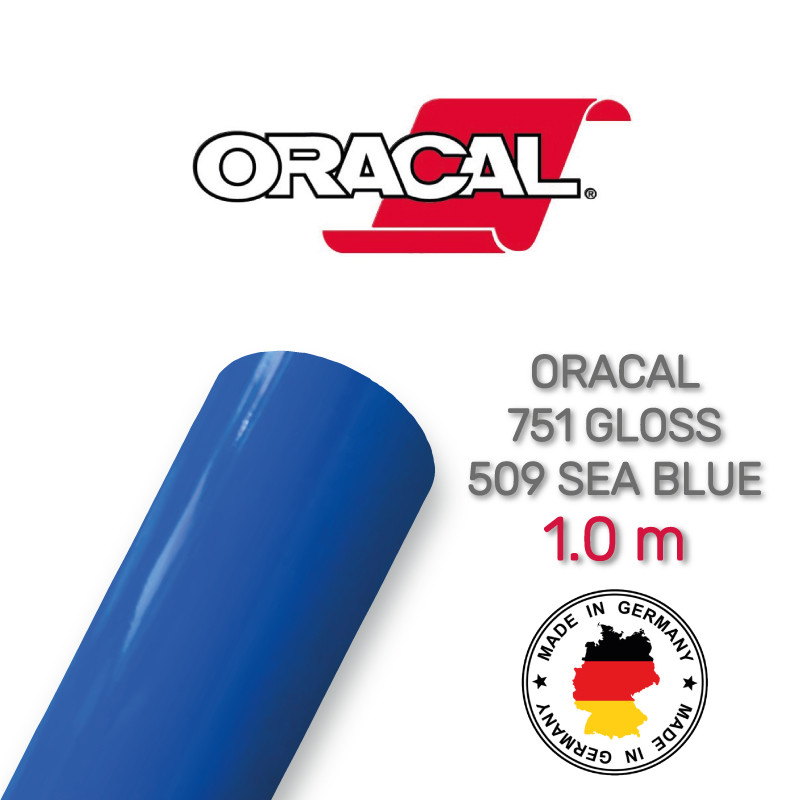 Oracal 751 509 Gloss Sea Blue 1 m (Морська-синя глянцева плівка)