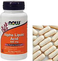 Альфа-липоевая кислота NOW Alpha Lipoic Acid 100 мг 60 капс