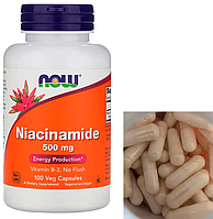Ниацинамид Витамин В3 Now Foods Niacinamide 500 mg 100 капсул