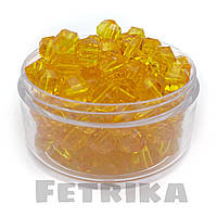 Намистини пластикові прозорі круглі, 10 мм, кукурудзяний, 10 шт.