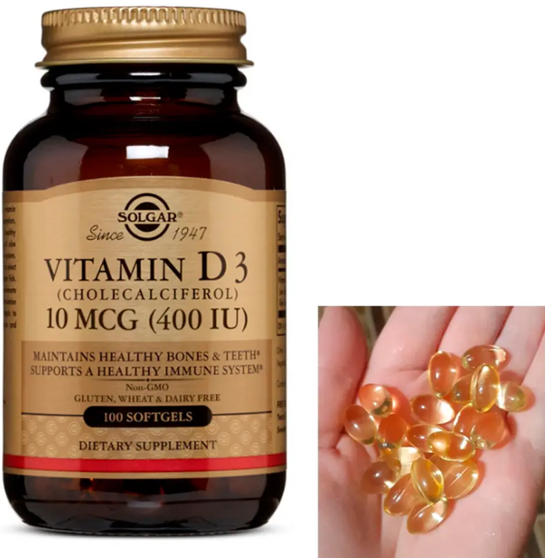 Вітамін D3 Solgar Vitamin D3 400 IU 100 капсул